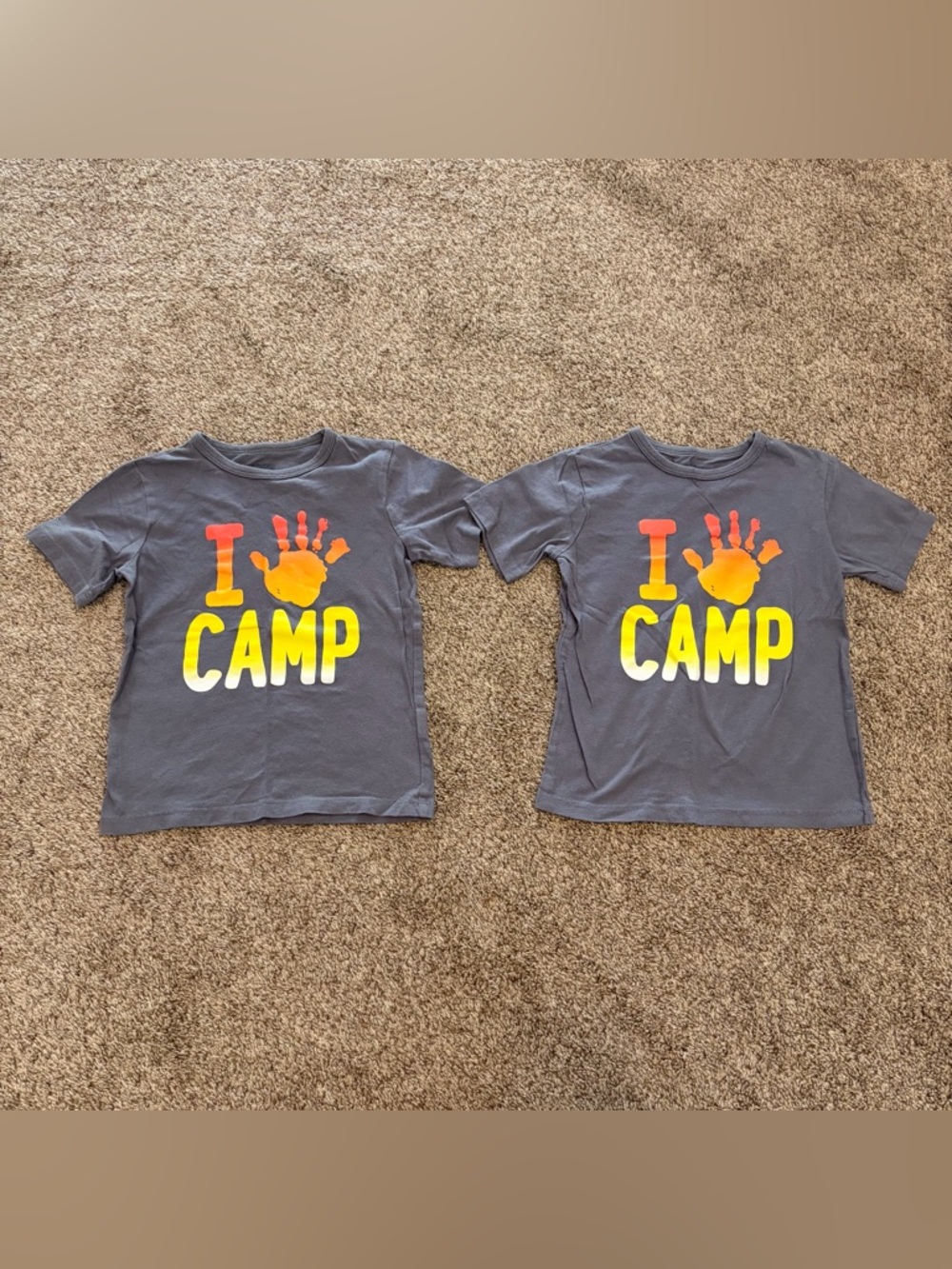 The Children's Place TWIN Boys I Love Camp Short Sleeve T-Shirts Size 4T